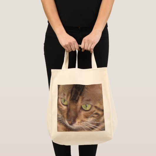 Bengaalse kat - herbruikbare Canvas tas (Voorkant (product))