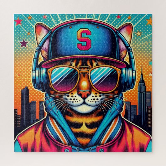BENGAALSE KAT IN DE STAD-6 LEGPUZZEL (Verticaal)