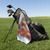 Bengaalse kat in slee laat het sneeuwen Kerstmis Golfhanddoek (Groen)