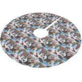 Bengaalse kat Kerstmis feestelijke sneeuw scene Kerstboom Rok (Gekanteld)