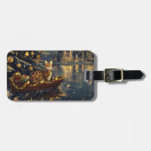 Bengaalse kat kerstvakantie reis bagagelabel (Voorkant horizontaal)