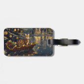 Bengaalse kat kerstvakantie reis bagagelabel (Achterkant horizontaal)