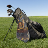 Bengaalse kat kerstvakantie reis golfhanddoek (Groen)