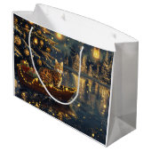 Bengaalse kat kerstvakantie reis groot cadeauzakje (Achterkant Gekanteld)