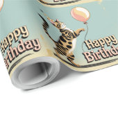 Bengaalse kat kleurrijk cadeaupapier (Rol Hoek)