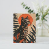 Bengaalse kat  kunst briefkaart (Staand voorkant)