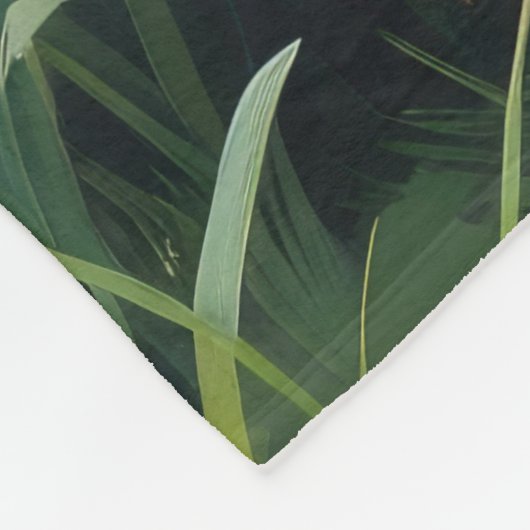 Bengaalse kat lente bloemen schilderen fleece deken (Hoek)