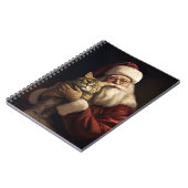 Bengaalse kat met Kerstman Feestelijke Kerstmis Notitieboek (Linkerzijde)