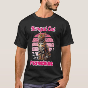 Bengaalse kat moeder bengaalse prinses grappige be t-shirt