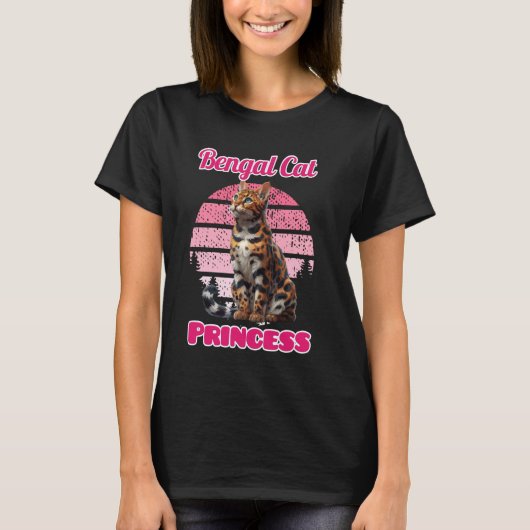 Bengaalse kat moeder bengaalse prinses grappige be t-shirt (Voorkant)