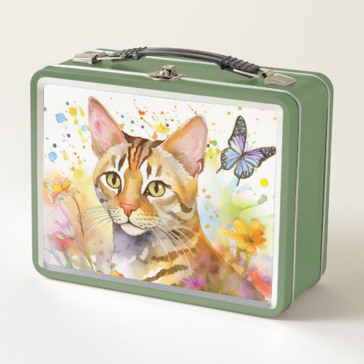 Bengaalse kat thema lunchbox (Voorkant)