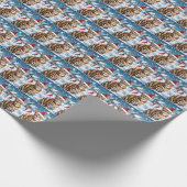 Bengaalse kat Winter Wonderland Christmas Joy Cadeaupapier (Hoek)