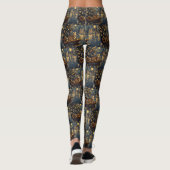 Bengaalse Katten Kerst Feestelijke Reis Leggings (Achterkant)