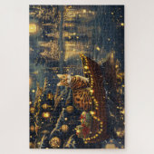 Bengaalse Katten Kerst Feestelijke Reis Legpuzzel (Verticaal)