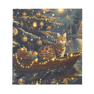 Bengaalse Katten Kerst Feestelijke Reis Notitieblok