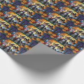 Bengaalse katten pompoen Halloween grappig Cadeaupapier (Hoek)