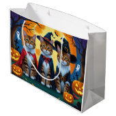 Bengaalse katten pompoen Halloween grappig Groot Cadeauzakje (Achterkant Gekanteld)