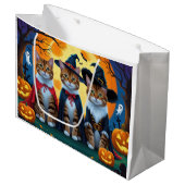Bengaalse katten pompoen Halloween grappig Groot Cadeauzakje (Voorkant Gekanteld)