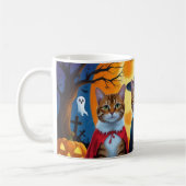 Bengaalse katten pompoen Halloween grappig Koffiemok (Links)
