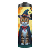 Bengaalse katten pompoen Halloween grappig Thermosbeker (Voorkant)