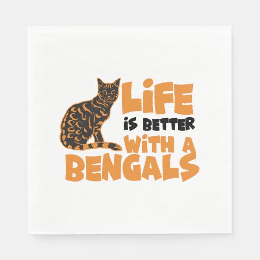 Bengaalse katten servet (Voorkant)