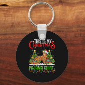 Bengaalse kattenkerstverlichting Dit is mijn kerst Sleutelhanger (Voorkant)