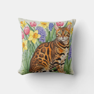 Bengaalse kattennarcissen, tulpen, hyacinten kusse kussen