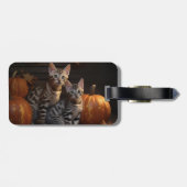 Bengaalse Kitten Herfst Delight Pompoen Bagagelabel (Achterkant horizontaal)