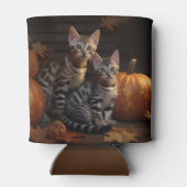 Bengaalse Kitten Herfst Delight Pompoen Blikjeskoeler (Achterkant)