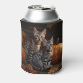 Bengaalse Kitten Herfst Delight Pompoen Blikjeskoeler (Blikje Achterkant)