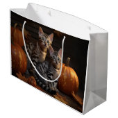 Bengaalse Kitten Herfst Delight Pompoen Groot Cadeauzakje (Achterkant Gekanteld)