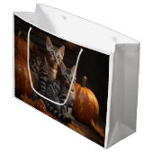 Bengaalse Kitten Herfst Delight Pompoen Groot Cadeauzakje (Voorkant Gekanteld)