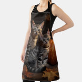 Bengaalse Kitten Herfst Delight Pompoen Schort (Insitu)