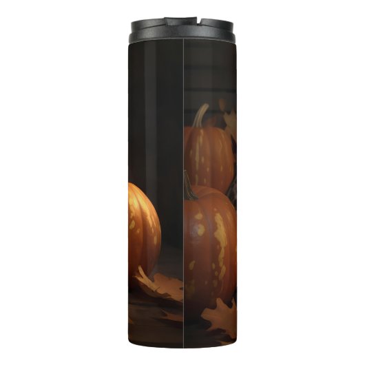 Bengaalse Kitten Herfst Delight Pompoen Thermosbeker (Achterkant)