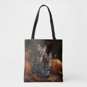 Bengaalse Kitten Herfst Delight Pompoen Tote Bag (Voorkant)