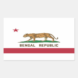 Bengaalse Republiek tijger - Bengaalse Pride Rechthoekige Sticker