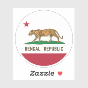 Bengaalse Republiek tijger - Bengaalse Pride Sticker