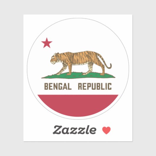 Bengaalse Republiek tijger - Bengaalse Pride Sticker (Vel)