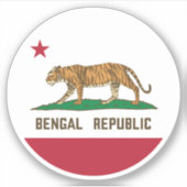 Bengaalse Republiek tijger - Bengaalse Pride Sticker (Voorkant)