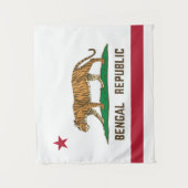 Bengaalse Republiek tijger - Bengaalse Pride Wandkleed (Voorkant)