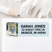 BENGAALSE TIJGER AANGEPASTE RETOURADRESLABELS ETIKET (Insitu)