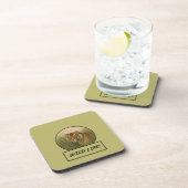 Bengaalse tijger Dark Khaki Onderzetter Set (Rechterzijde)