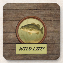 Bengaalse tijger Dark Wood Grain Onderzetter Set