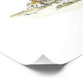 Bengaalse tijger handgeschilderde print perfect poster (Hoek)