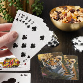Bengaalse tijger in een oerwoud pokerkaarten (Insitu)