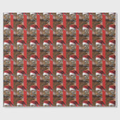 Bengaalse Tijger Kerstman Cadeaupapier (Vlak)