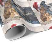 Bengaalse Tijger Kerstman Cadeaupapier (Rol Hoek)