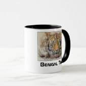 Bengaalse Tijger Kop Illustratie Mok (Voorkant rechts)