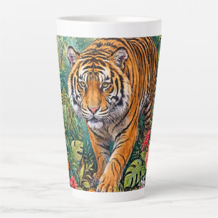 Bengaalse Tijger Levendige Bamboe Jungle Latte Mok