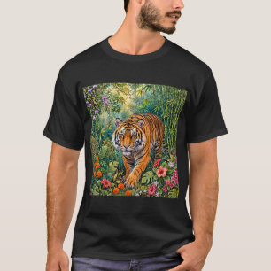 Bengaalse Tijger Levendige Bamboe Jungle T-shirt